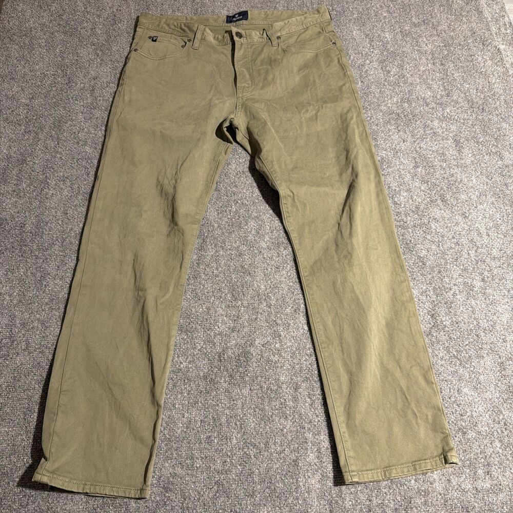 Cremieux Jeans Mens Size 36x30 Green Straight Cotton/Spandex Blend Pockets